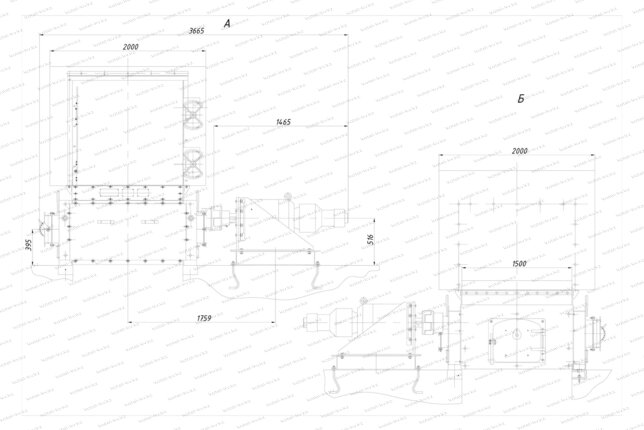 Топка с ленточным полотном ТЛПХ-1.4/5.0 чертеж